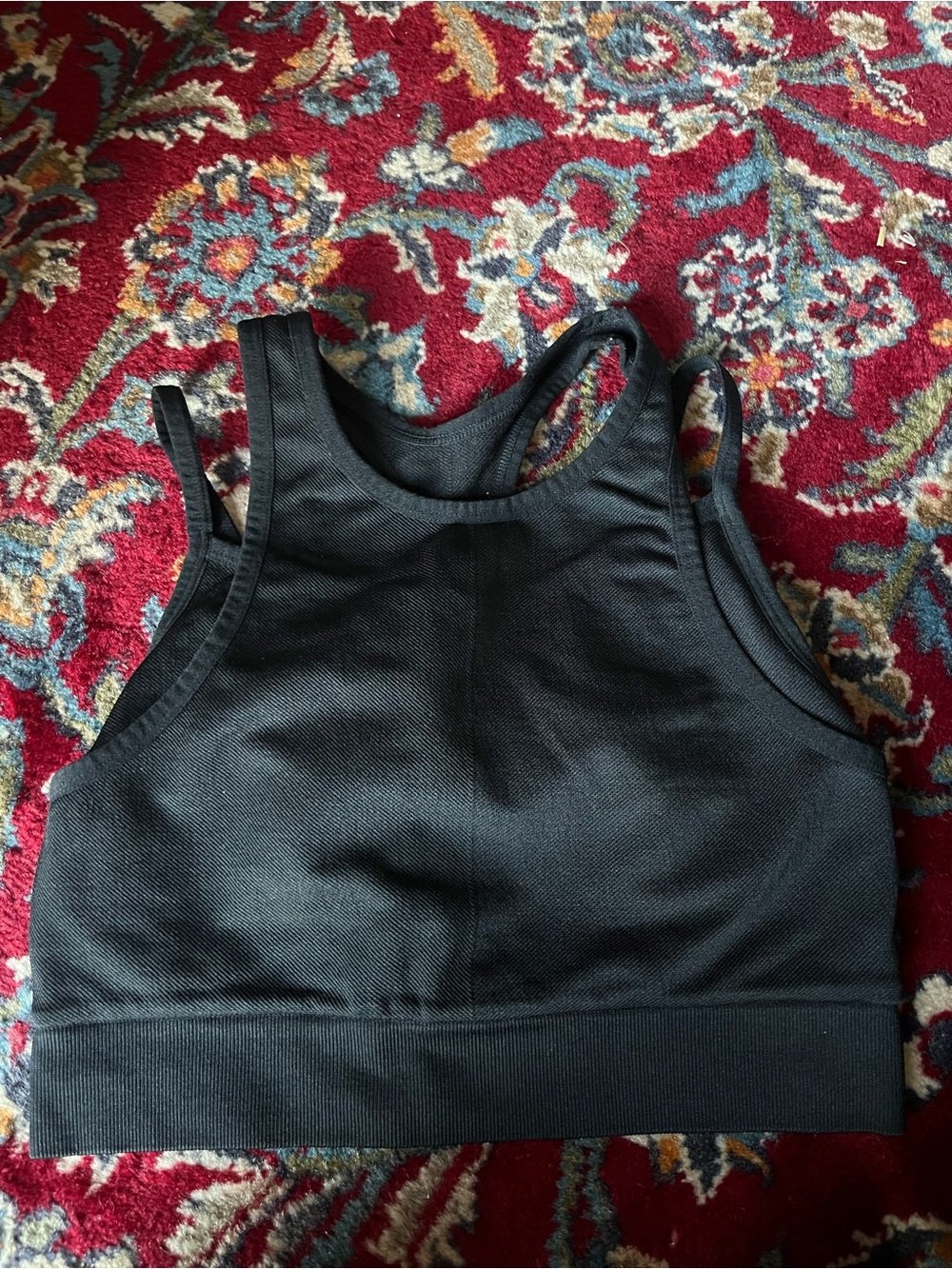 Black Women's High-Neck Sports Bralette